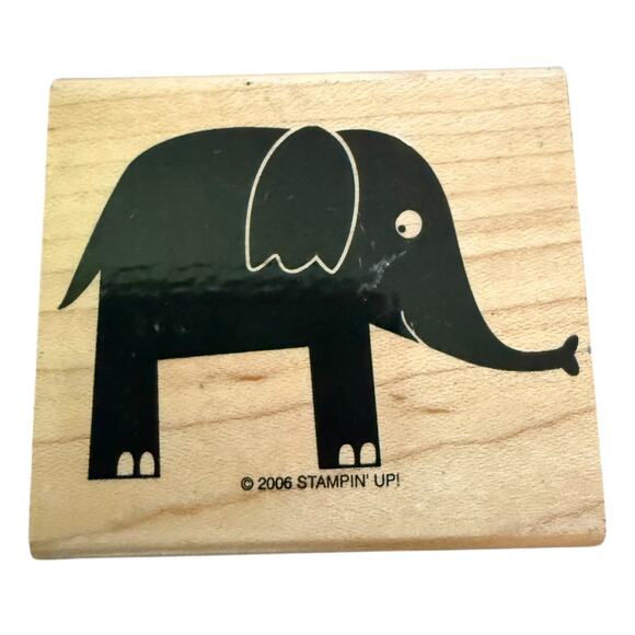 Stampin’ Up! Vintage 2006 Large Elephant Rubber Stamp - Picture 1 of 2